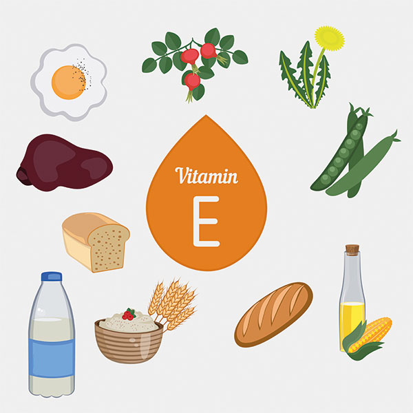 infografika: vitamin E i njegov izvor